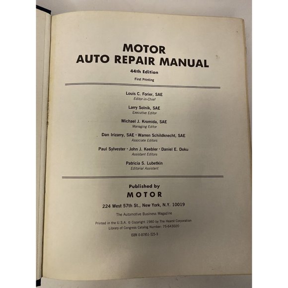Motor Auto Repair Manual 1981 -for 1976-1981 Models- Hardcover Book DC - Picture 13 of 16
